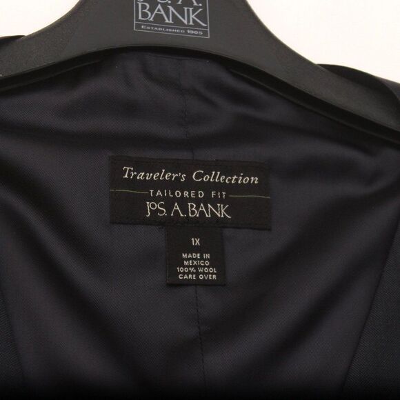 NWT Jos. A. Bank Suit Separate Vest Tailored Fit Wool Men’s Size 1X Dark Navy - Picture 5 of 5